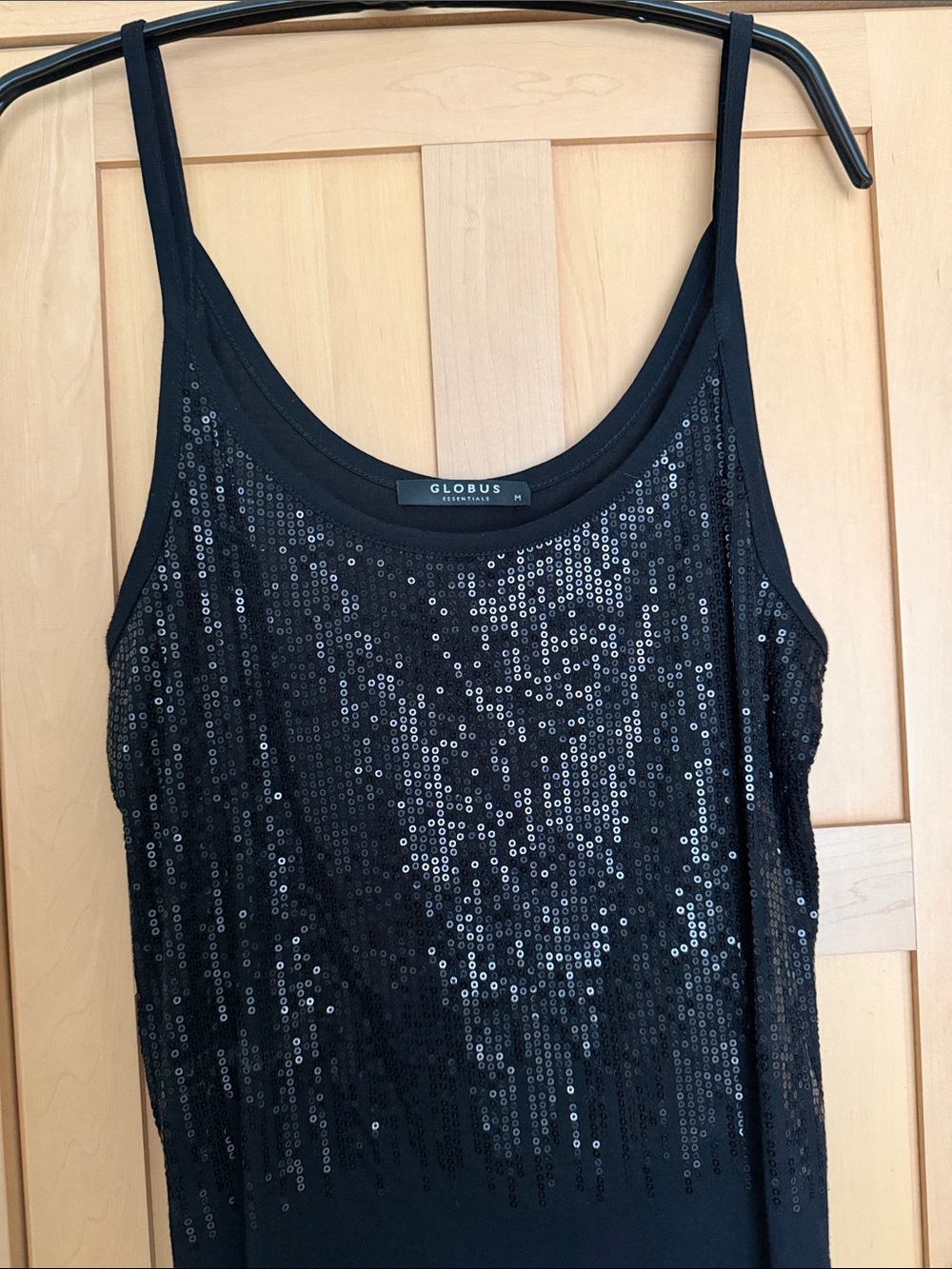 GLOBUS Black Sequin Camisole Tank Top